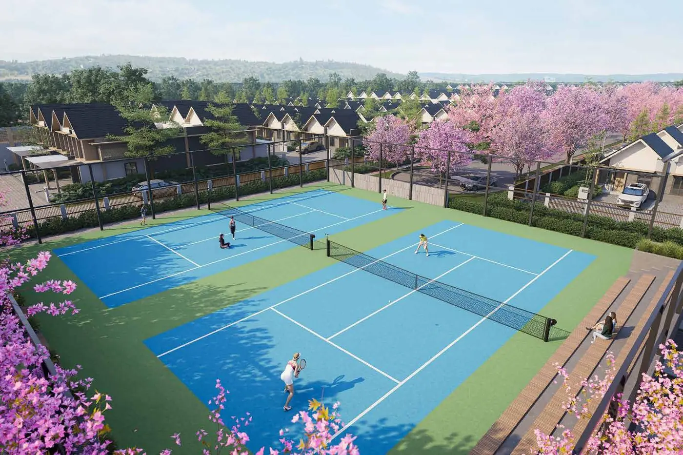 Lapangan tennis Areum Parc Bogor